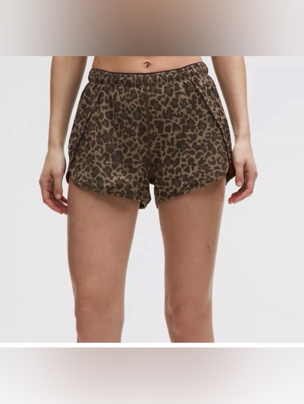 Lululemon Swiftly Mid-Rise Short 3" Color Mesh True Leopard Chino size 14 nwot